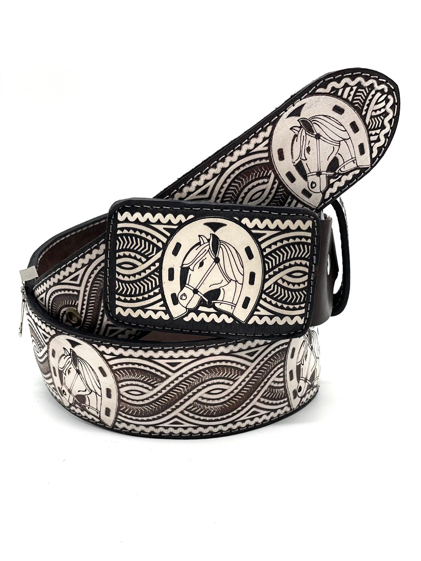 Cinto Lazer Cabllo Blanco - Cafe