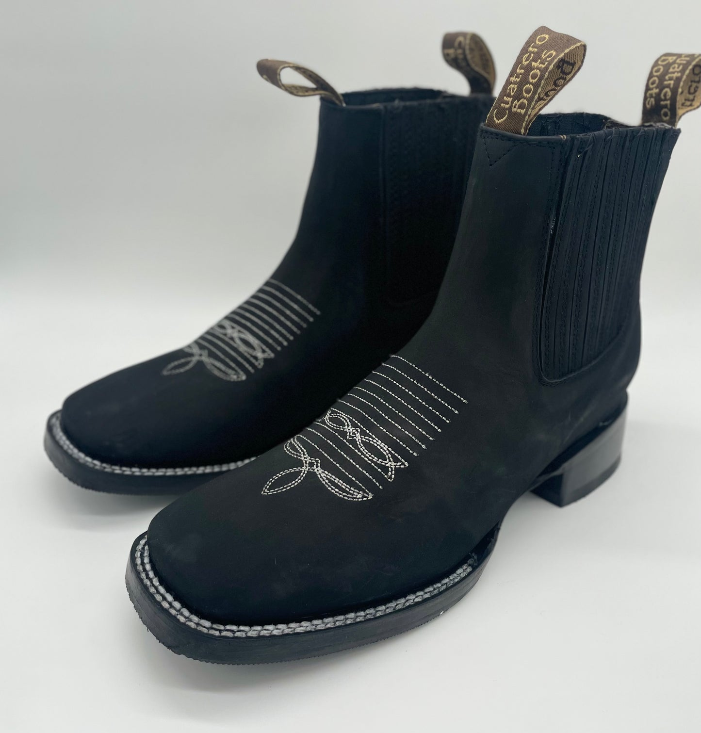 Botin Vaquero Texas Nobuck Black