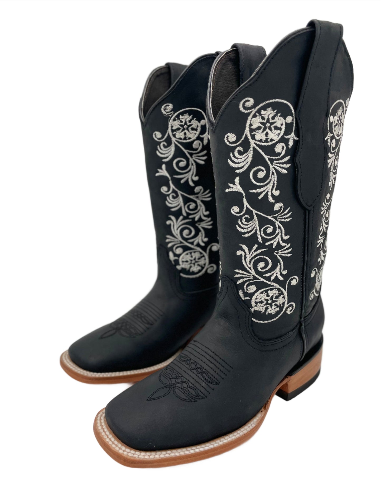 Womens Square Toe Flores - Black