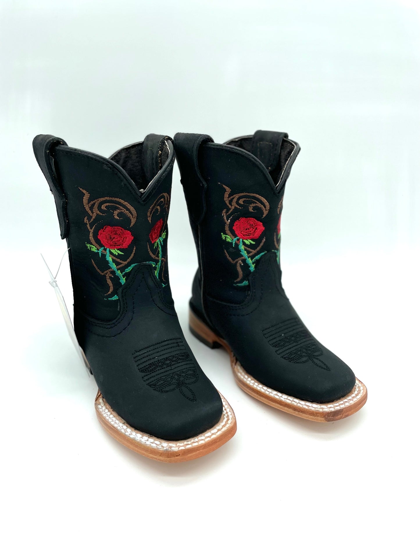 Kids Girls Rodeo Rosas - Black