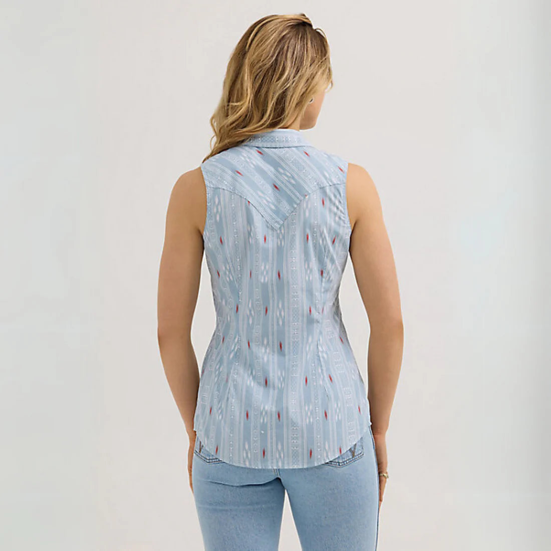 Wrangler Women Stripe Western sleeveless Shirt