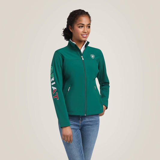 Womens Ariat Classic Team Softshell MEXICO Jacket Green