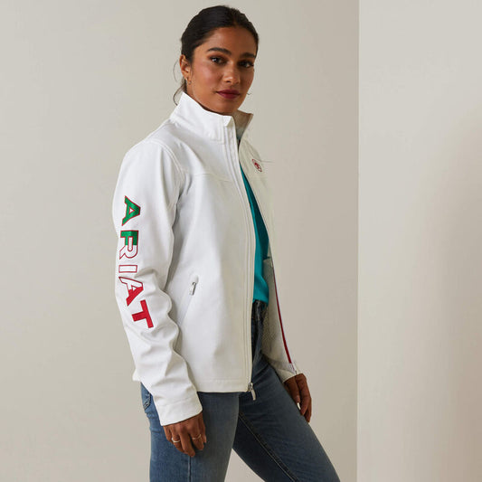 Ariat Women Classic Team Softshell MEXICO Jacket White