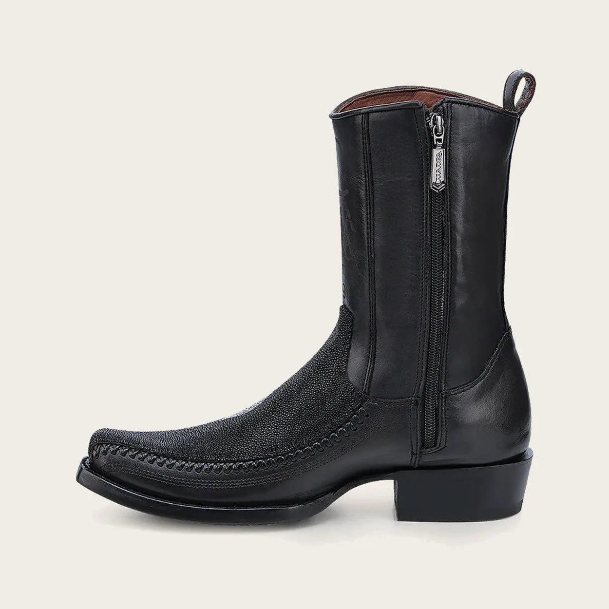 Cuadra Exotic MN Black Stingray Laser & Woven Narrow Square