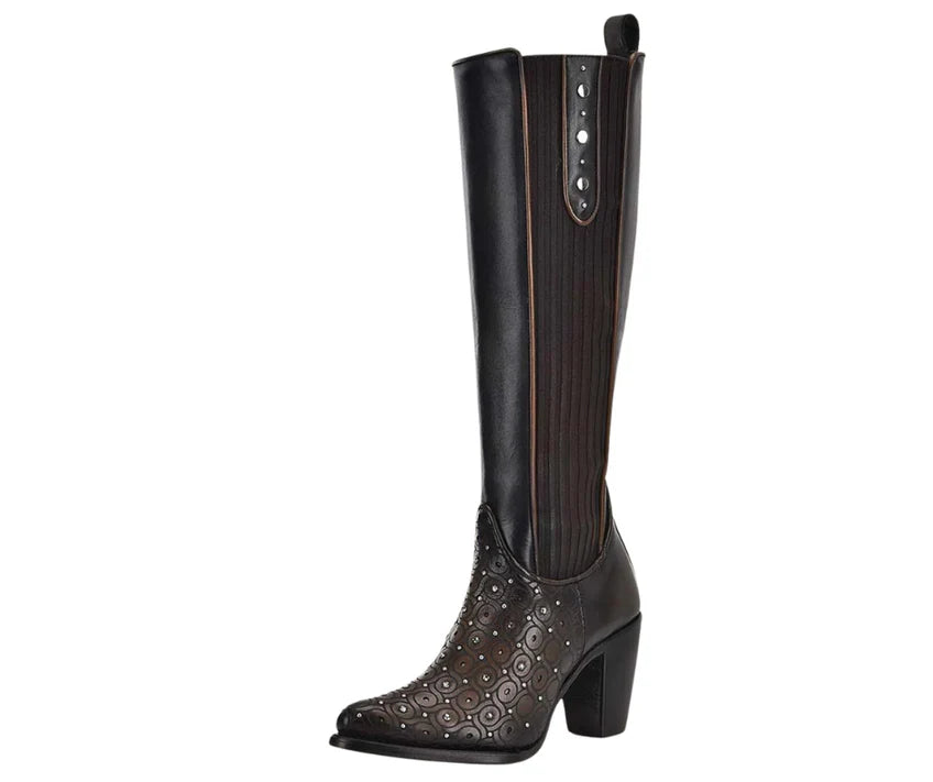 Cuadra LD Maple Zipper & Studs & Laser Round Toe