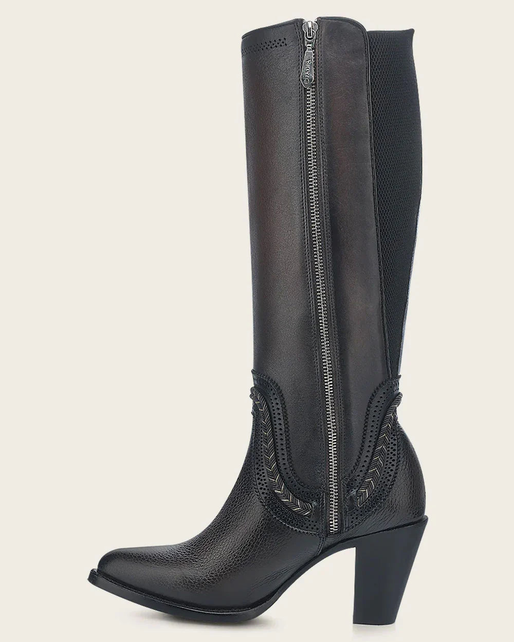 Cuadra Ladies Tall Dark Brown Bovine Western Boot