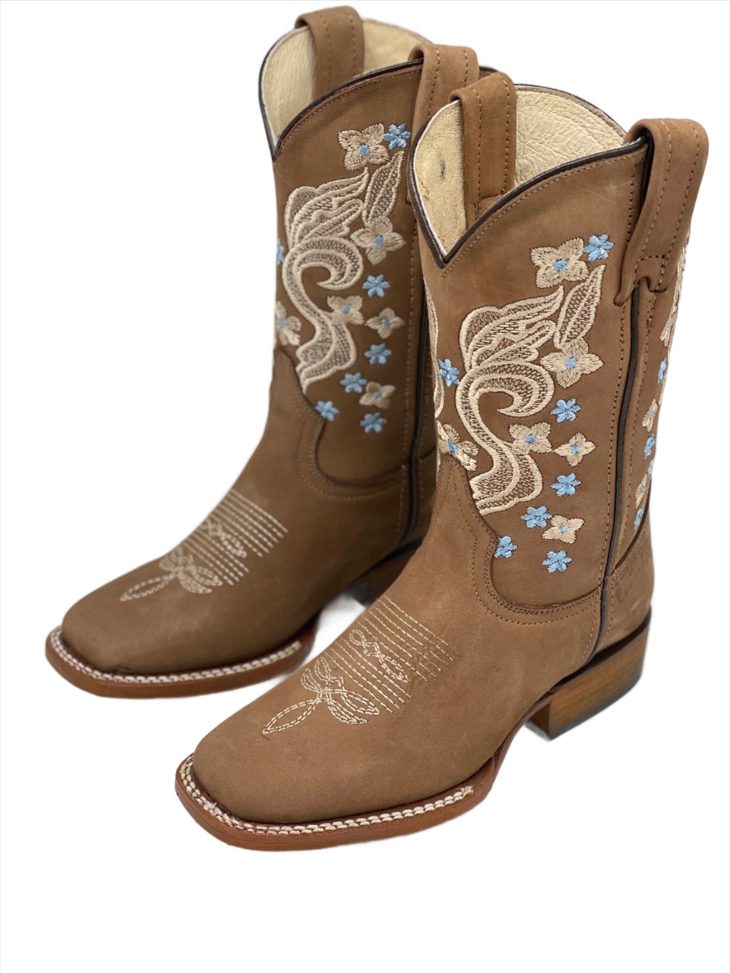 Womens Sarah Azul Square Toe Nobuck Avellana