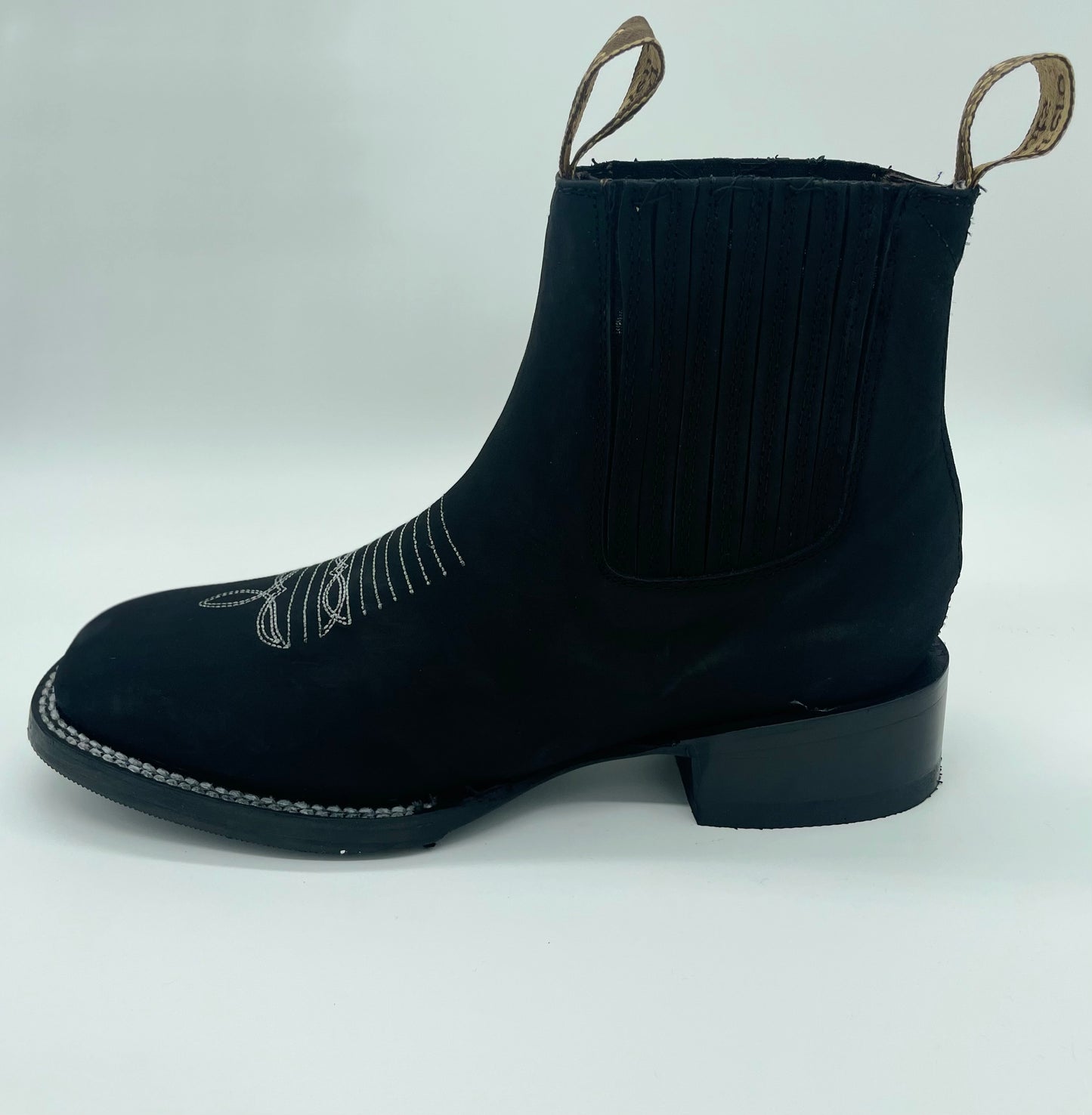 Botin Vaquero Texas Nobuck Black