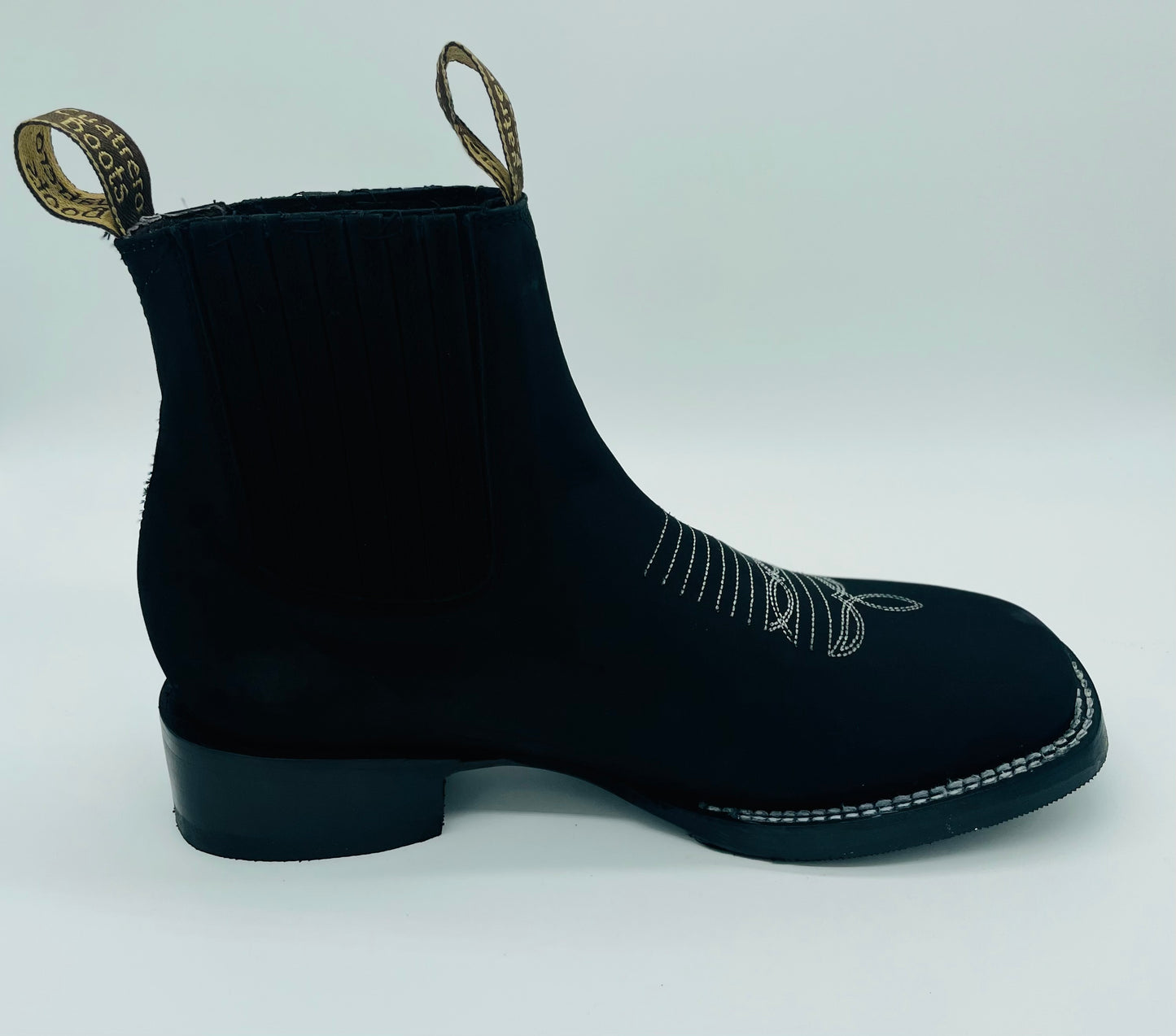 Botin Vaquero Texas Nobuck Black