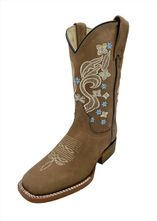 Womens Sarah Azul Square Toe Nobuck Avellana