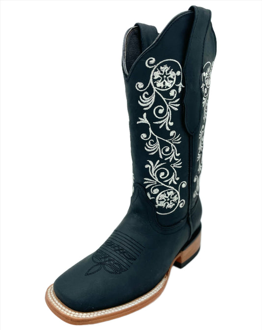 Womens Square Toe Flores - Black