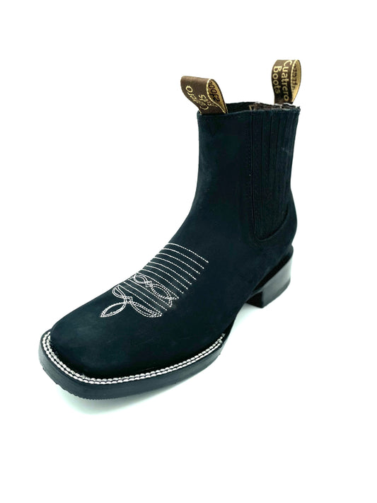 Botin Vaquero Texas Nobuck Black