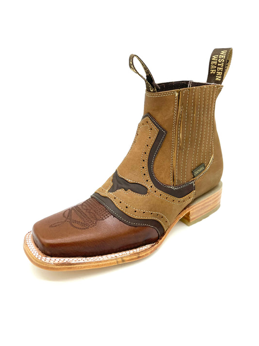 Botin Rodeo Torito Crazy - Miel Moka