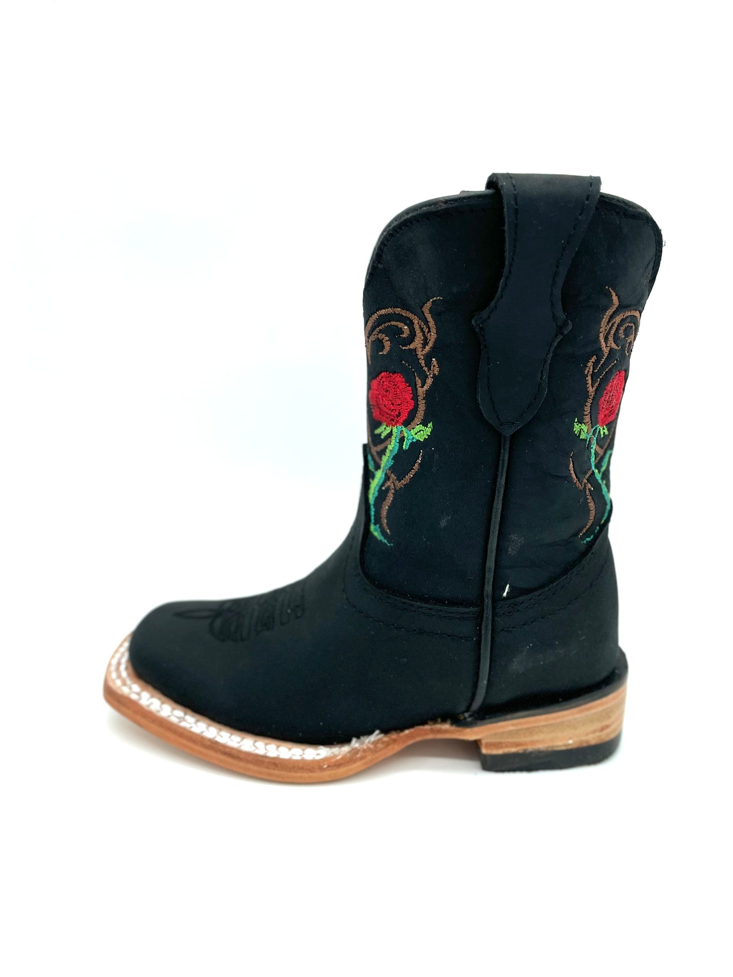 Kids Girls Rodeo Rosas - Black
