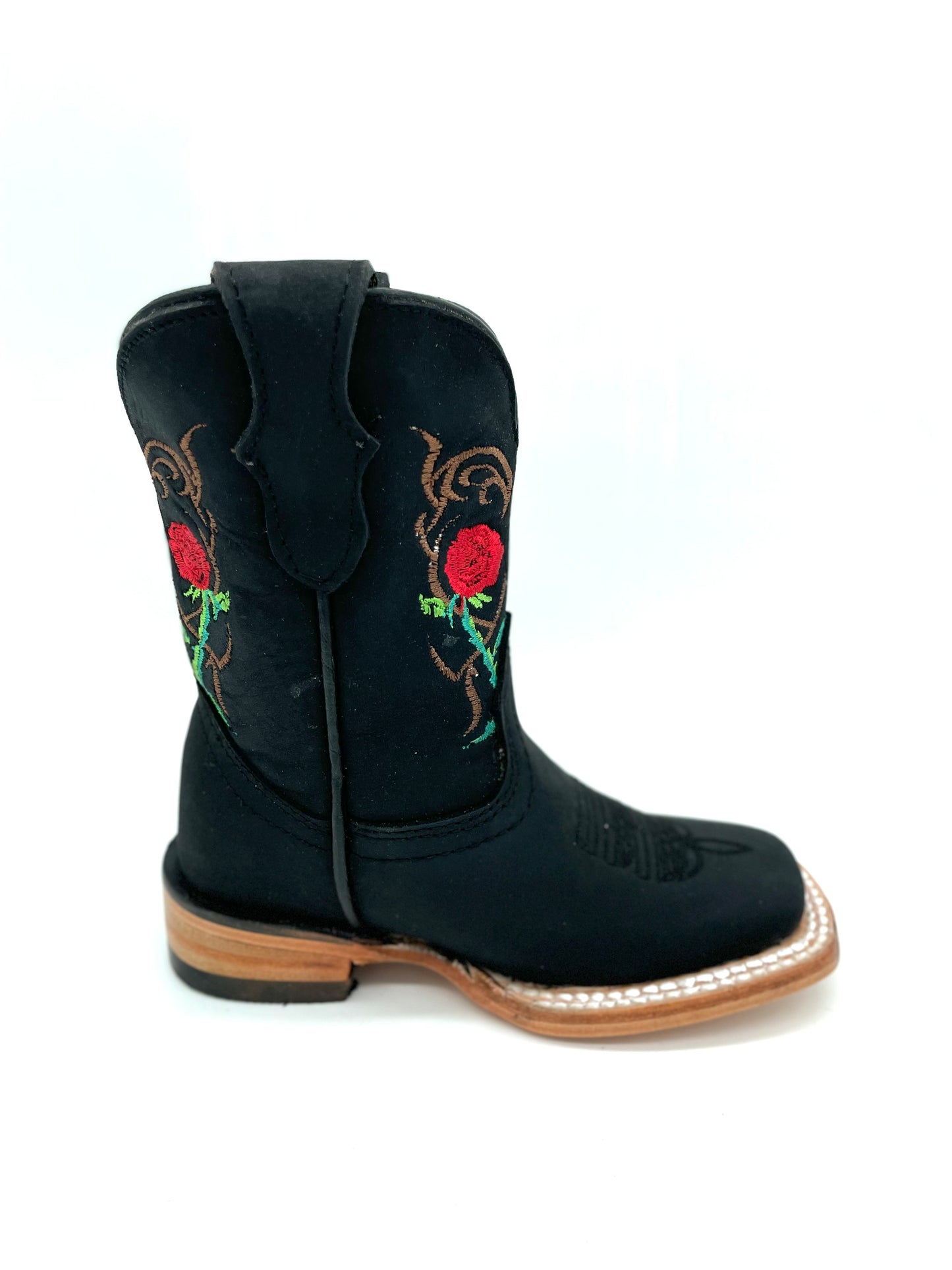 Kids Girls Rodeo Rosas - Black