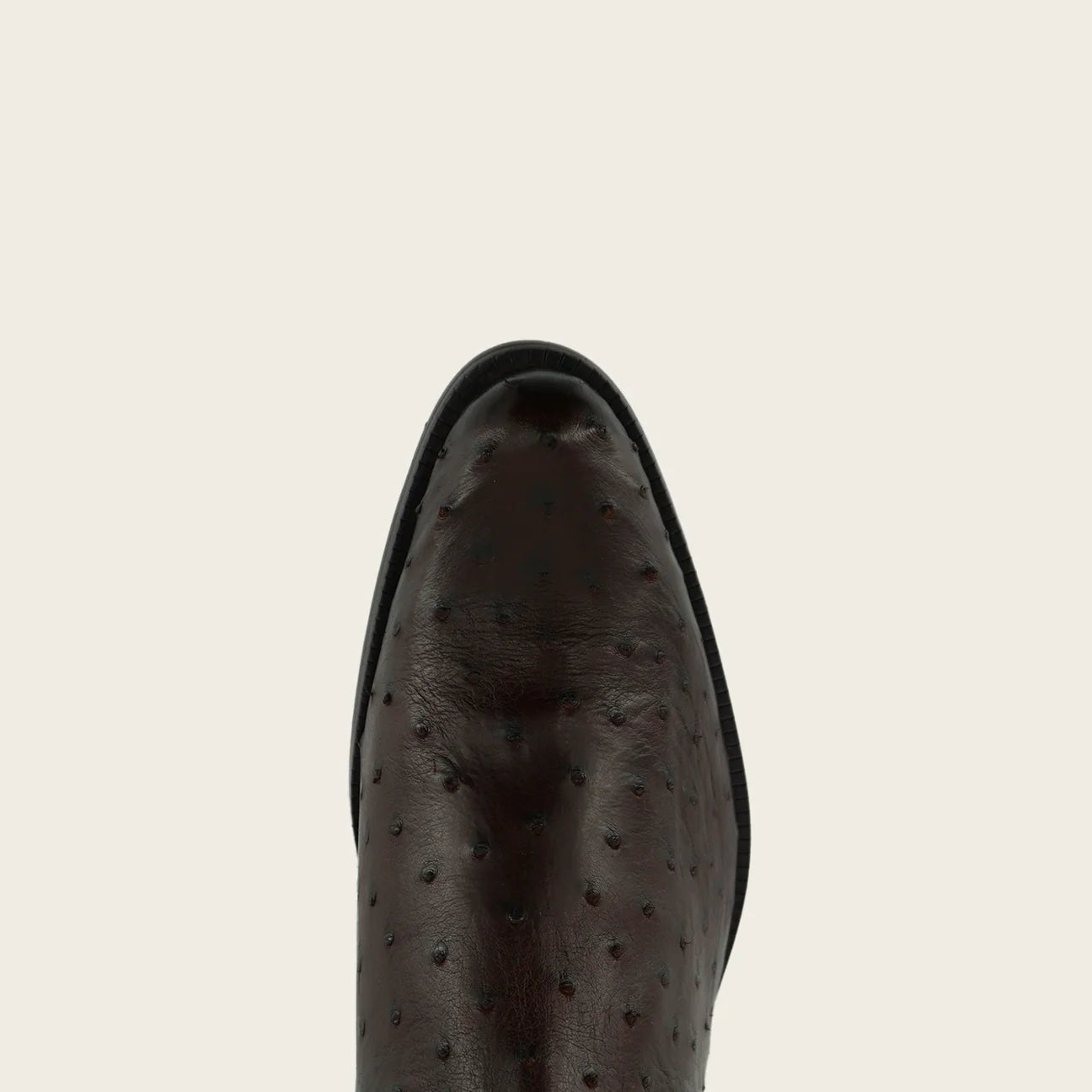 Cuadra Mens Exotic Ostrich Brown Round Toe