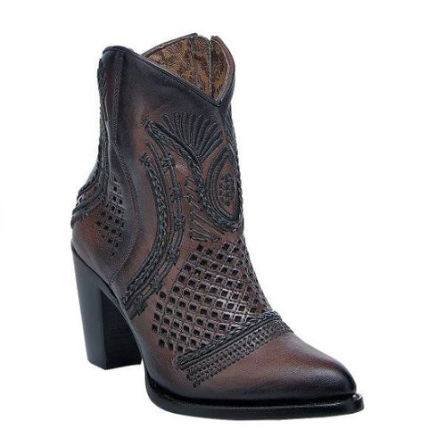 Women Cuadra LD Maple Shading Laser & Embroidery & Woven Round Toe