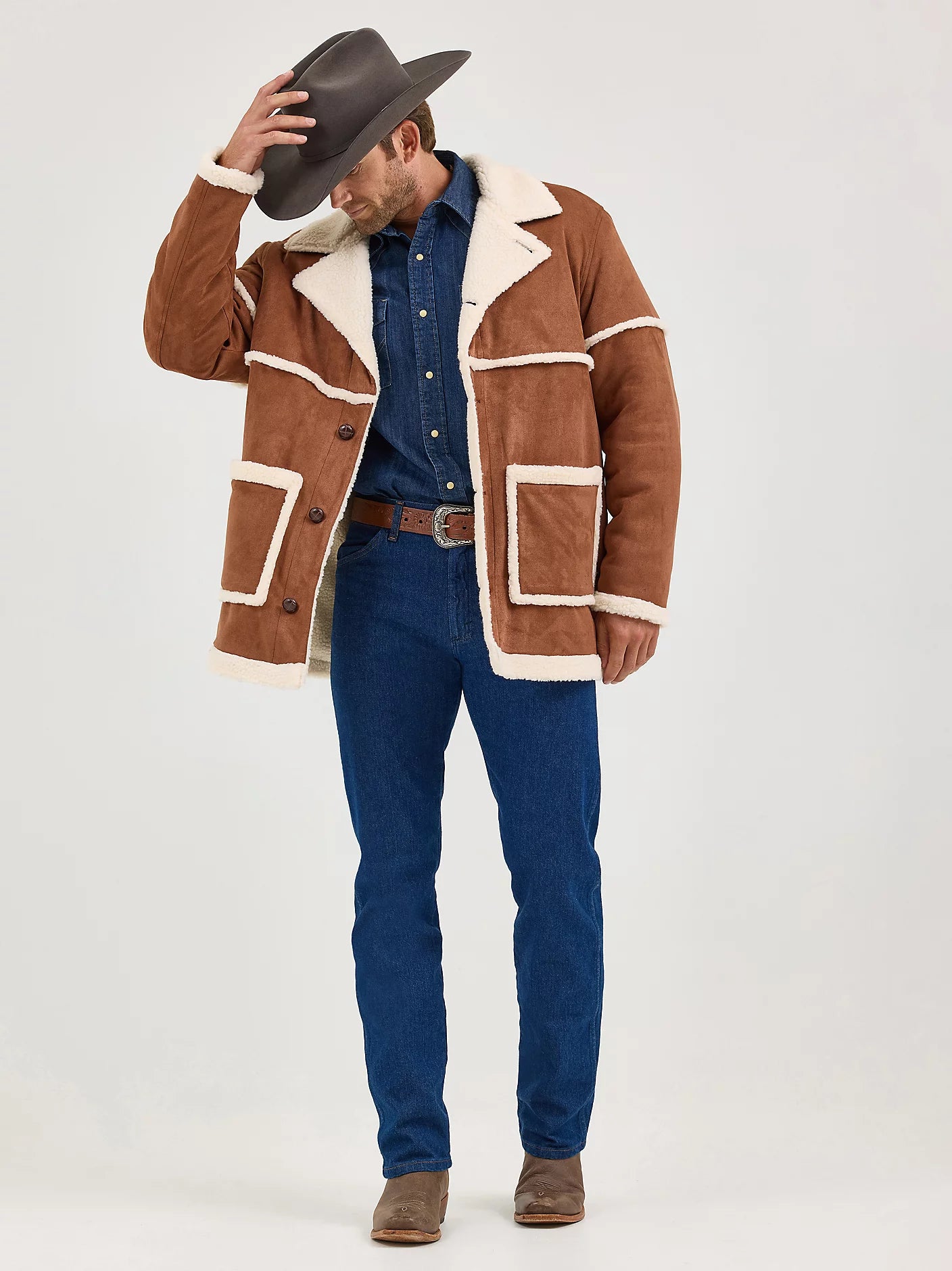 Men's Wrangler Sherpa Contrast Cowboy Jacket