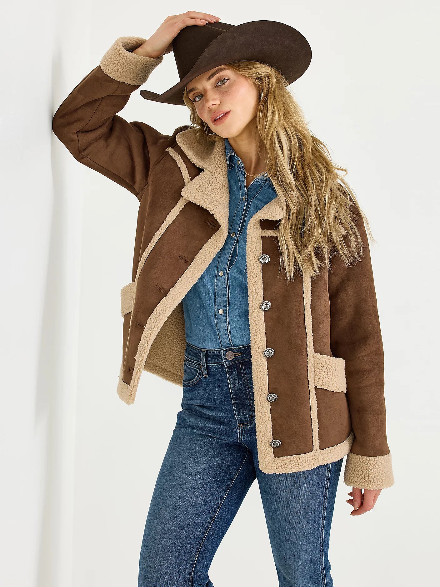 Women's Wrangler Faux Shearling Barn Coat