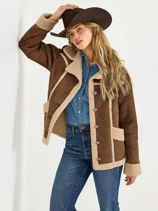 Women's Wrangler Faux Shearling Barn Coat